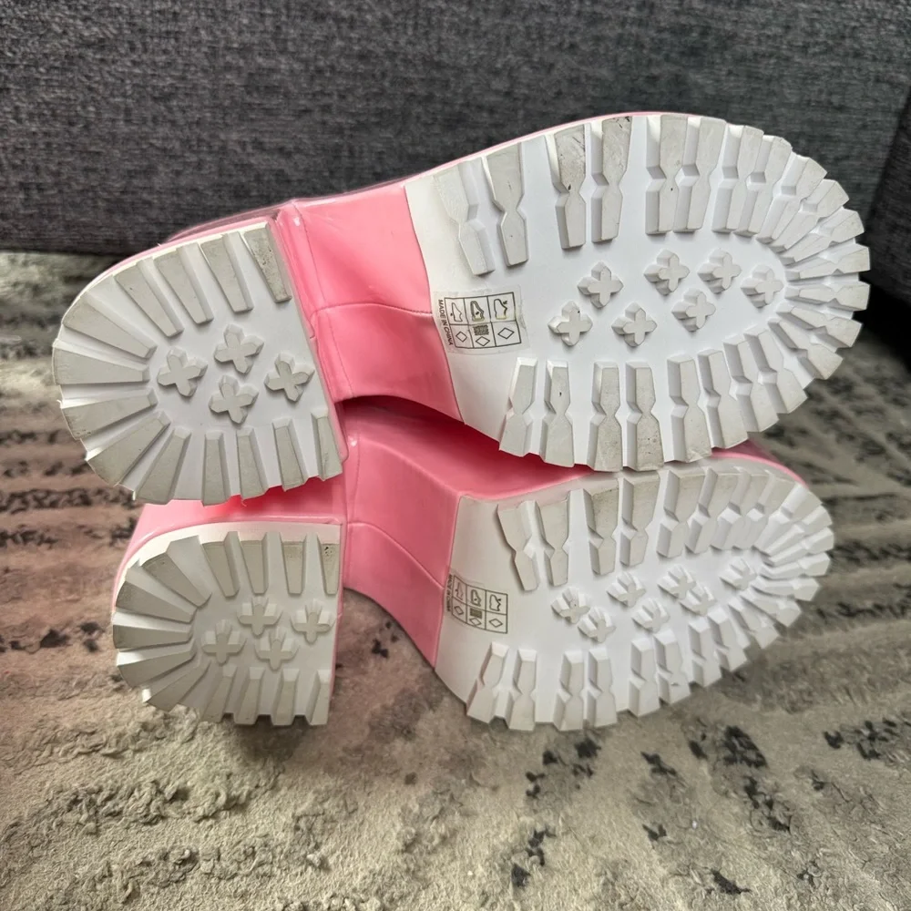 & Other Stories Pink Platform Lace-Up Shoes - Picture 4 of 7